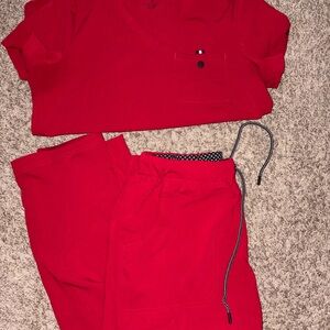 Koi Red Scrub Set
